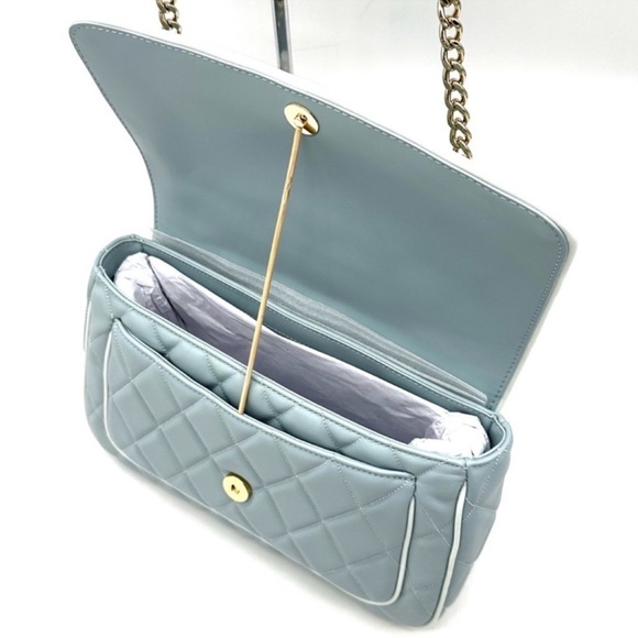 Kate Spade Colorblock Carey Quilted Leather Flap Shoulder Bag Wild Sage (NWT) - Picture 8 of 11